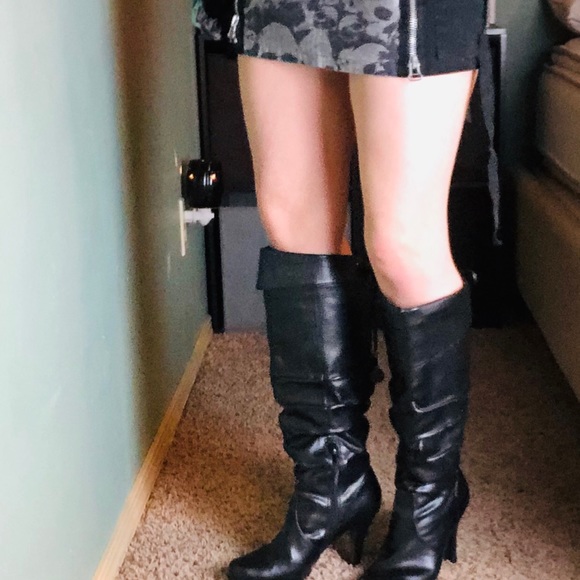 Rampage Black Knee High Boots - Picture 7 of 8